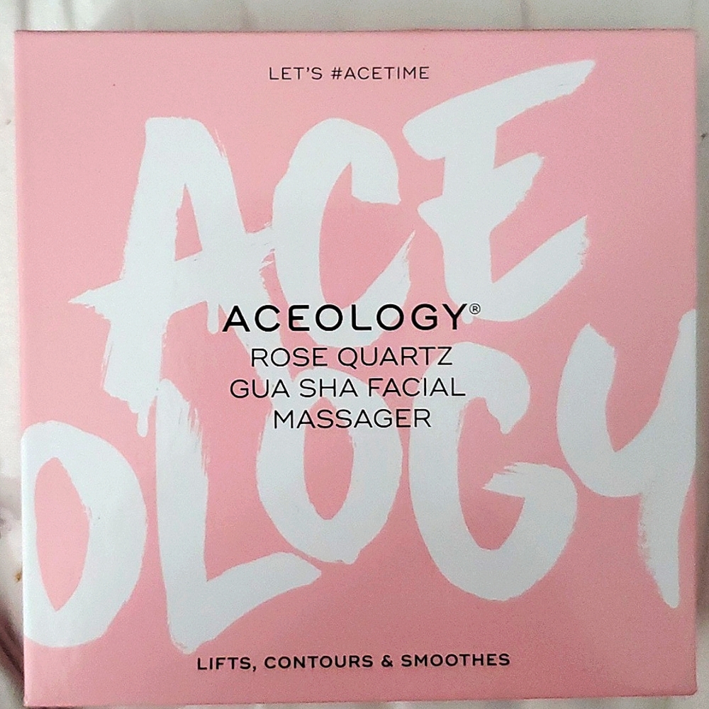 Aceology Rose Quartz Gua Sha Facial Massager